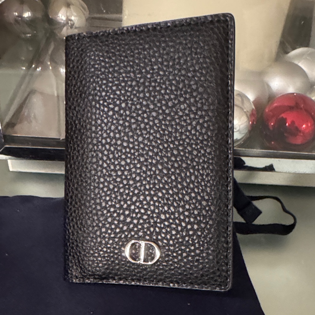 Dior Faux Leather In Black Credit Card Holder Unisex Gwp Brand New